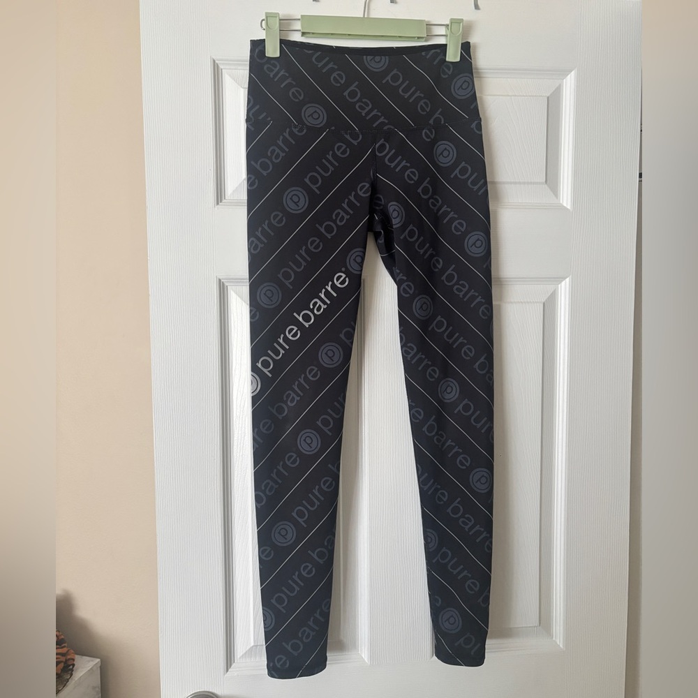 Pure Barre Black Logo-Print Leggings